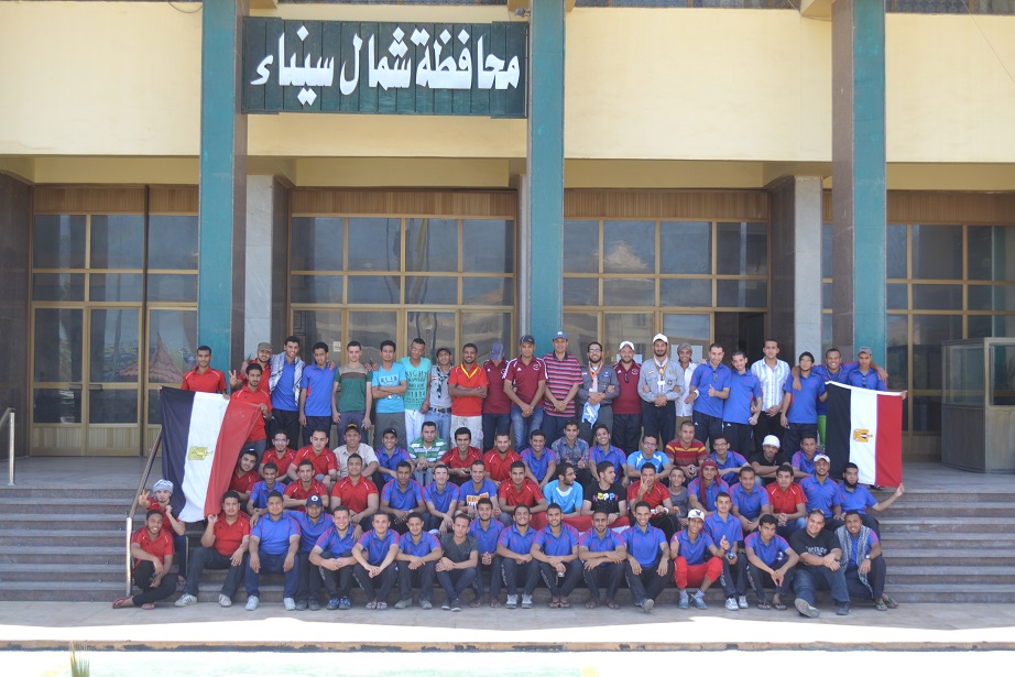 طلاب الثقافى فى زيارة محافظة شمال سيناء فى مشروعات الخدمة العامة